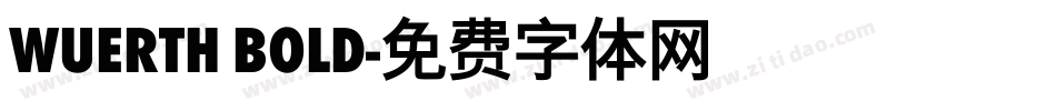 Wuerth Bold字体转换